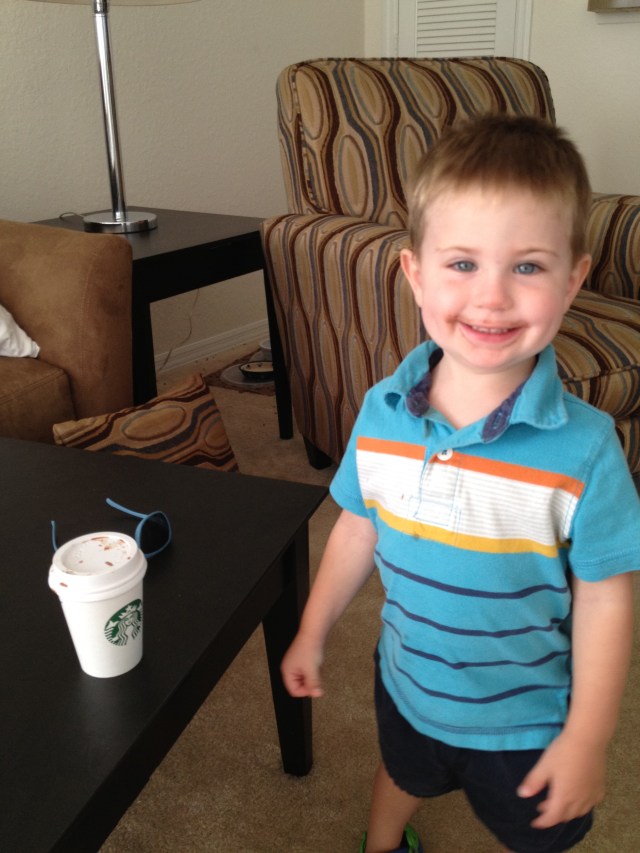 Connor refers to this as "Me Coffee".  Its hot chocolate!